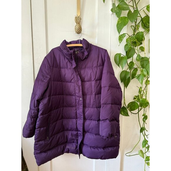 Lands’ End women’s size 3x-large purple puffer jacket - Picture 1 of 6